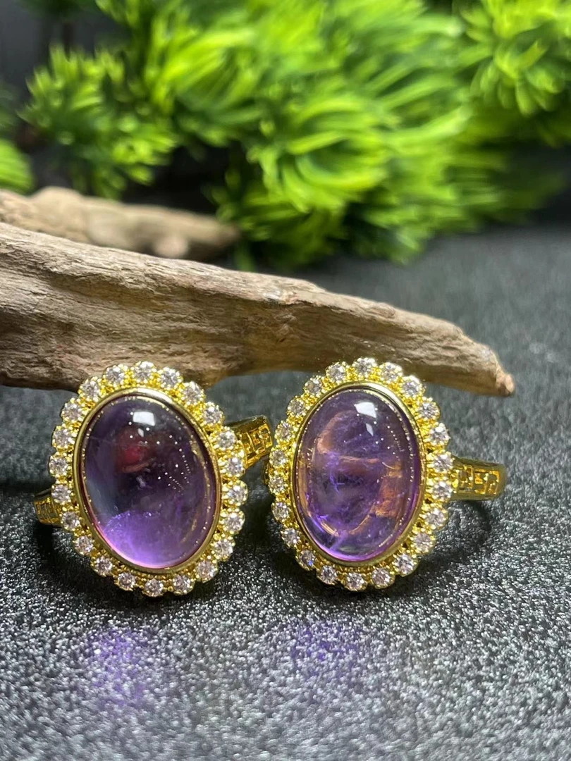 CT3443【盛年珠宝】皇家紫舒俱晶紫水晶戒指-活口-多样性只发一件