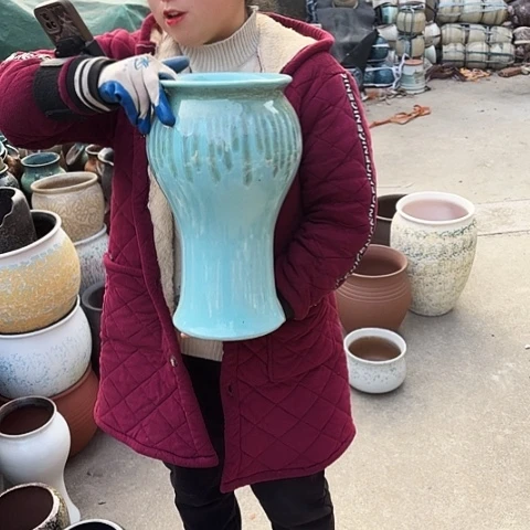 口21高38瑕疵底裂盆子