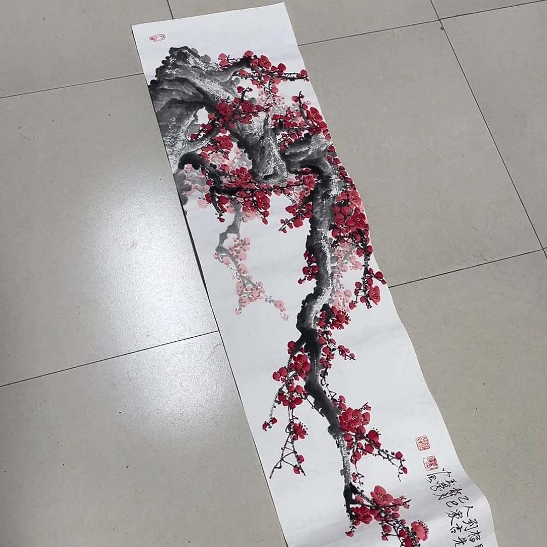 国画四尺对开画芯 捡漏