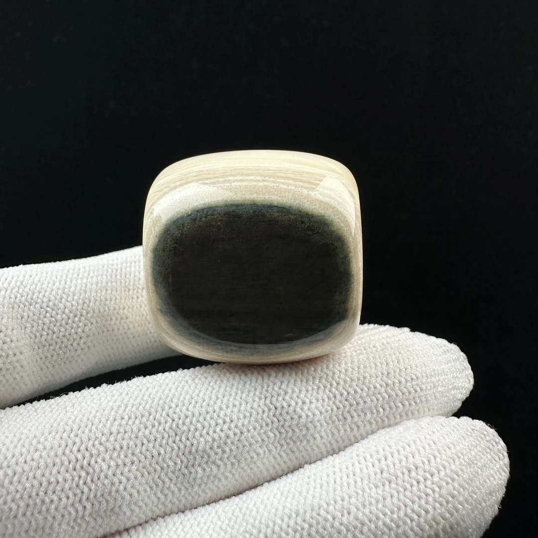 S3027天然猛犸牙 桶珠 31*28mm 支持鉴定 假一罚四
