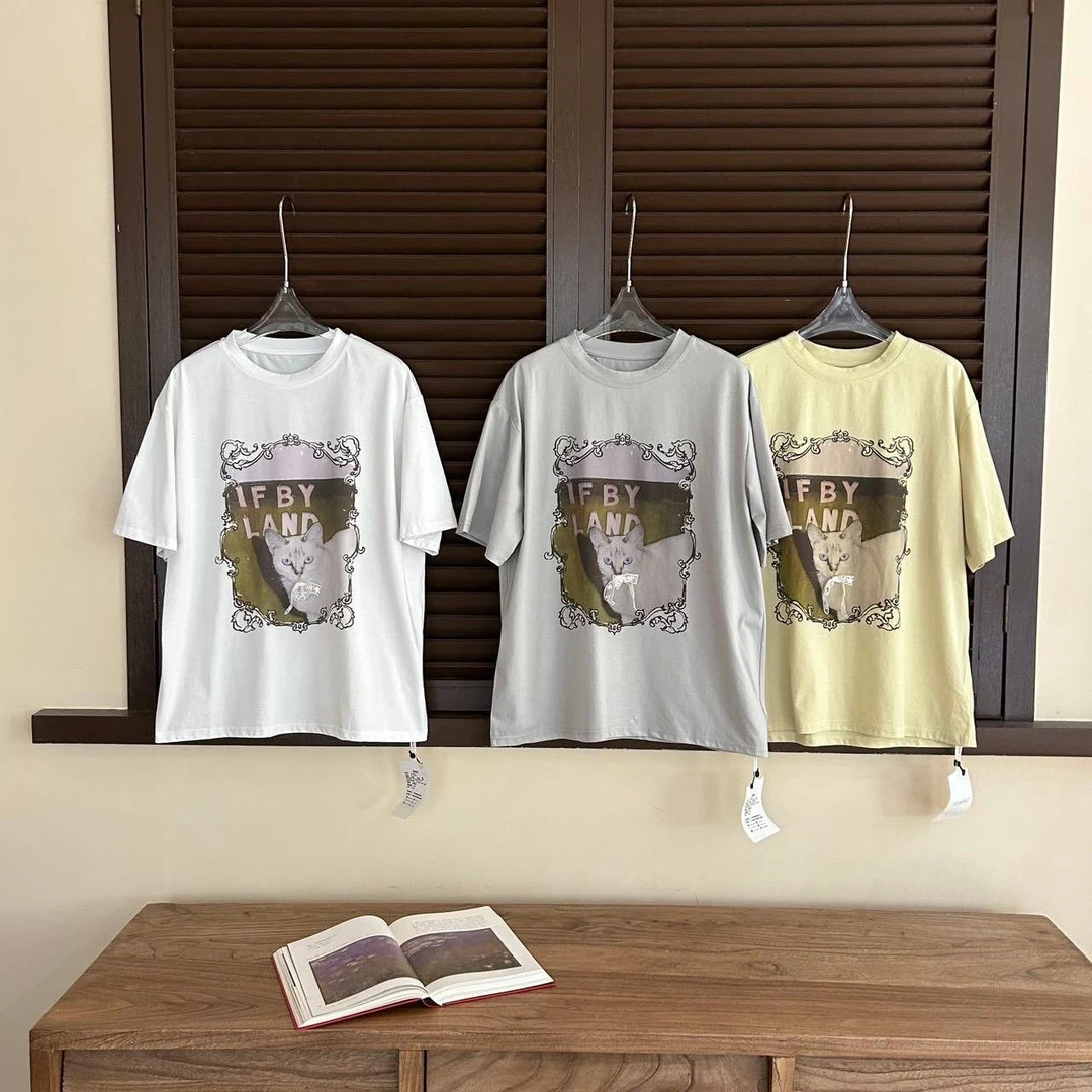 【薄荷猫咪】27702 猫咪字母印花短袖T恤宽松休闲显瘦韩版百搭上衣