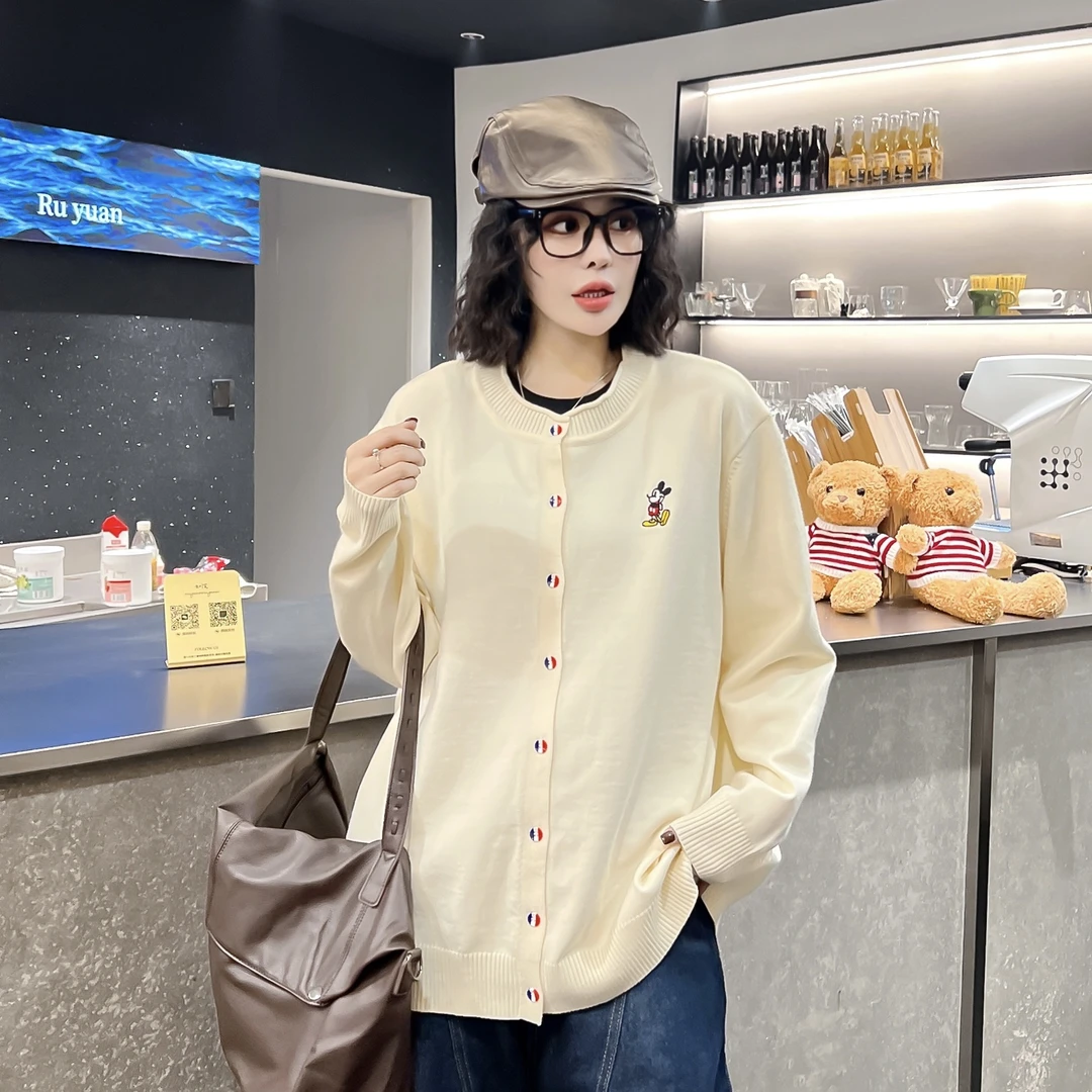 秋季韩版休闲9152凤枝大码女装秋款针织开衫