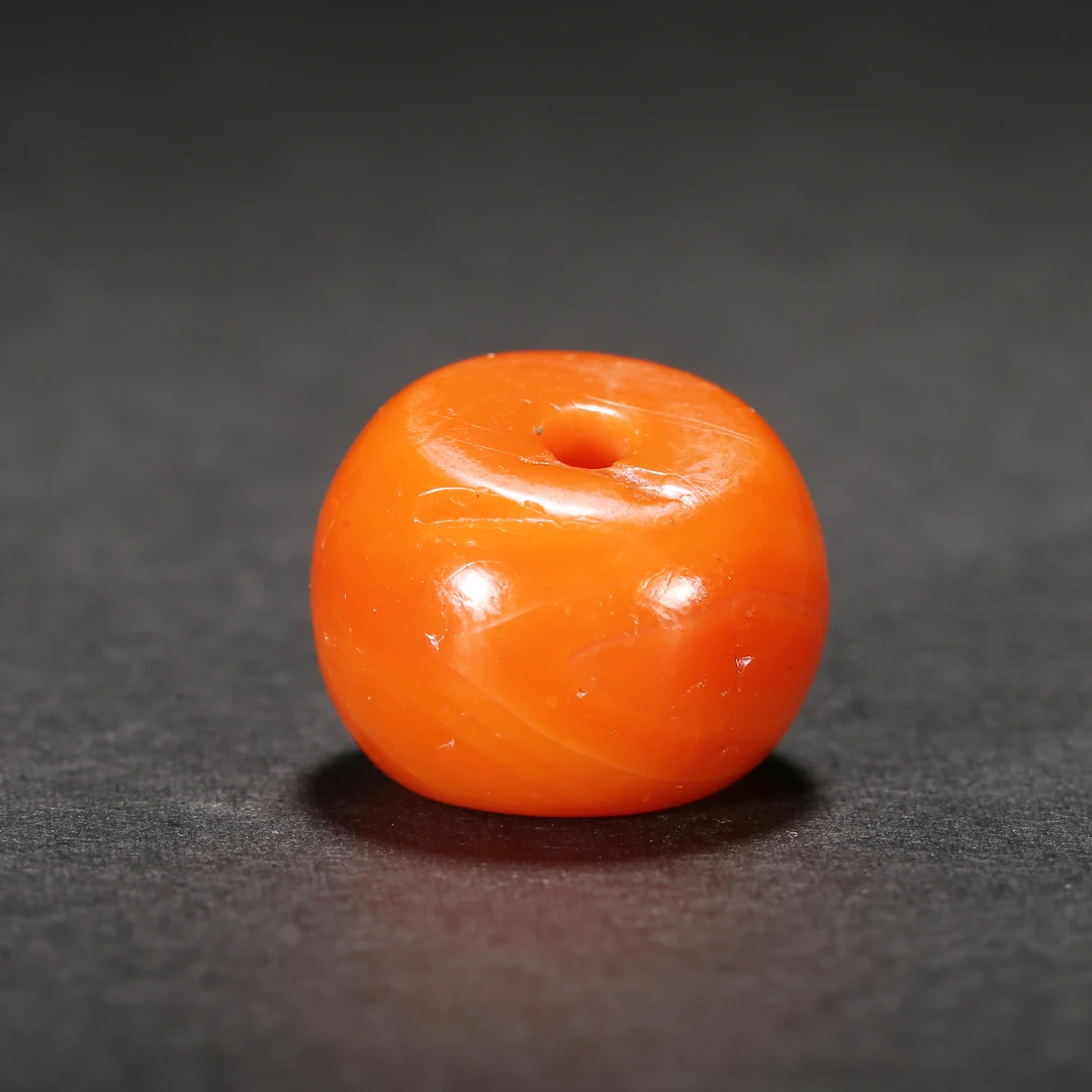 清代*南红玛瑙单珠/06OY2153/南红玛瑙【北京文博】