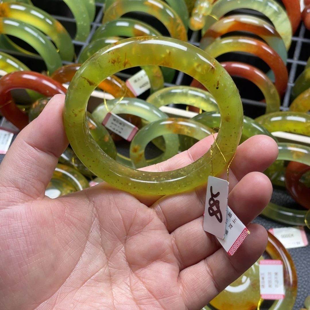 未镶嵌蛇纹石玉手镯58.5