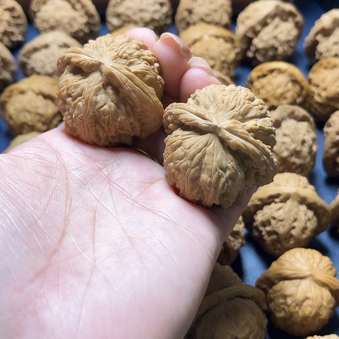 把件文玩核桃白狮子45