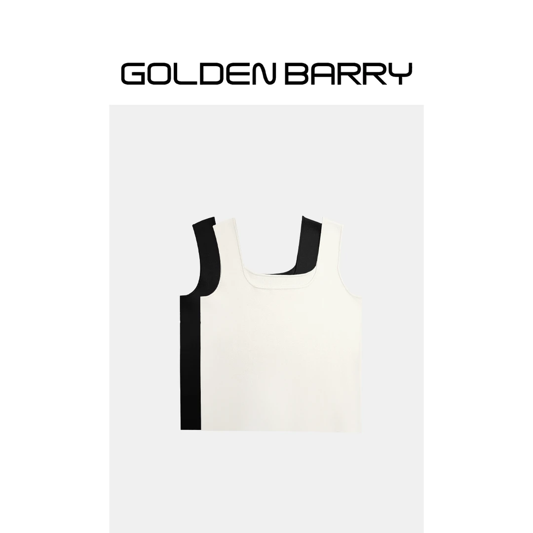 GOLDENBARRY|232057百搭舒适方领内搭背心
