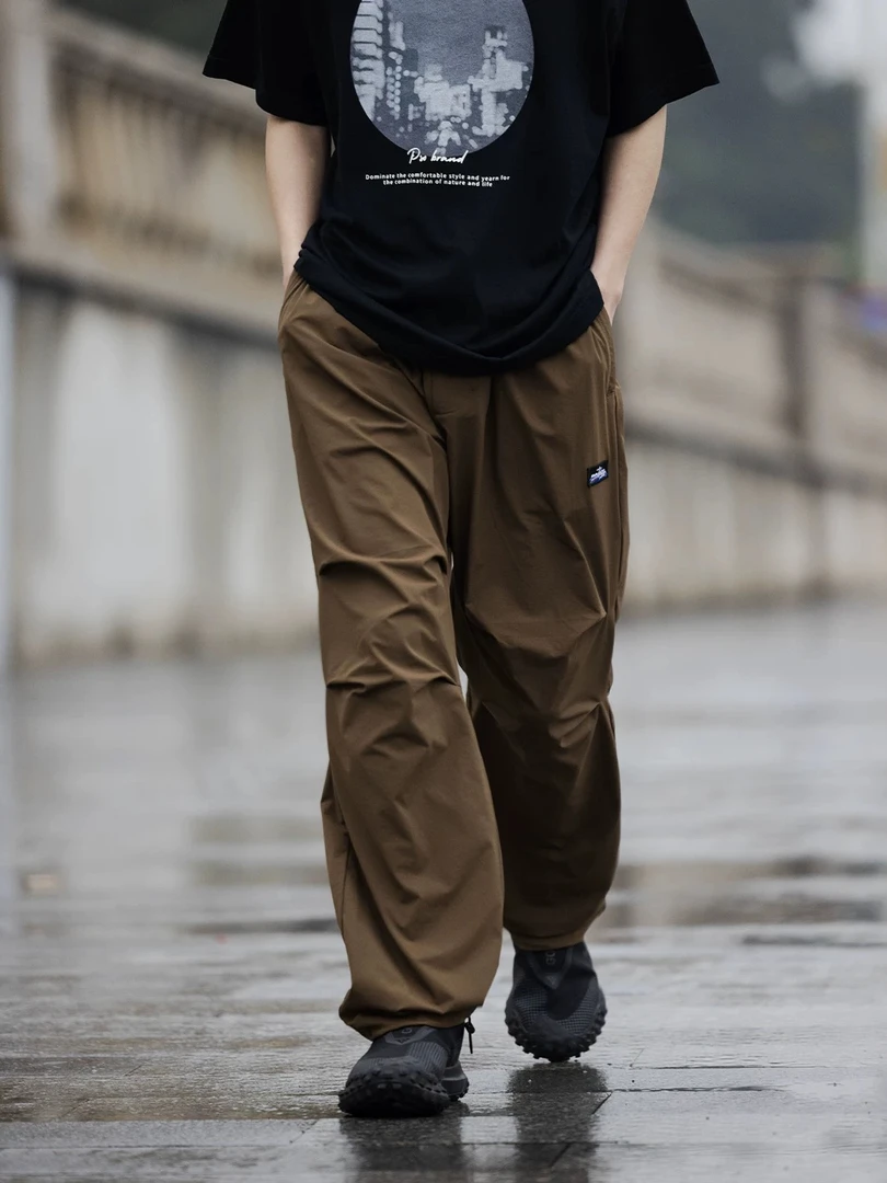 工装裤男装防风速干可束脚休闲裤夏户外登山长裤直筒潮