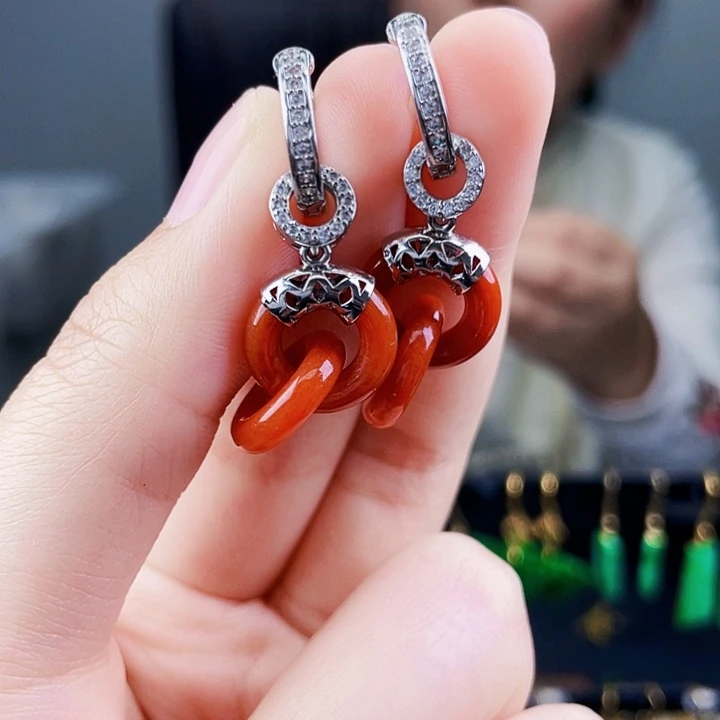 翡翠耳饰未镶嵌饰品