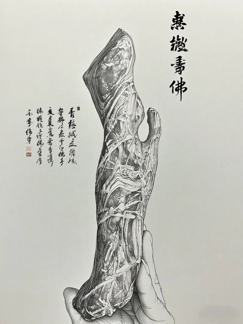 靈璧石  灵璧白马纹石，产自白马村小树林