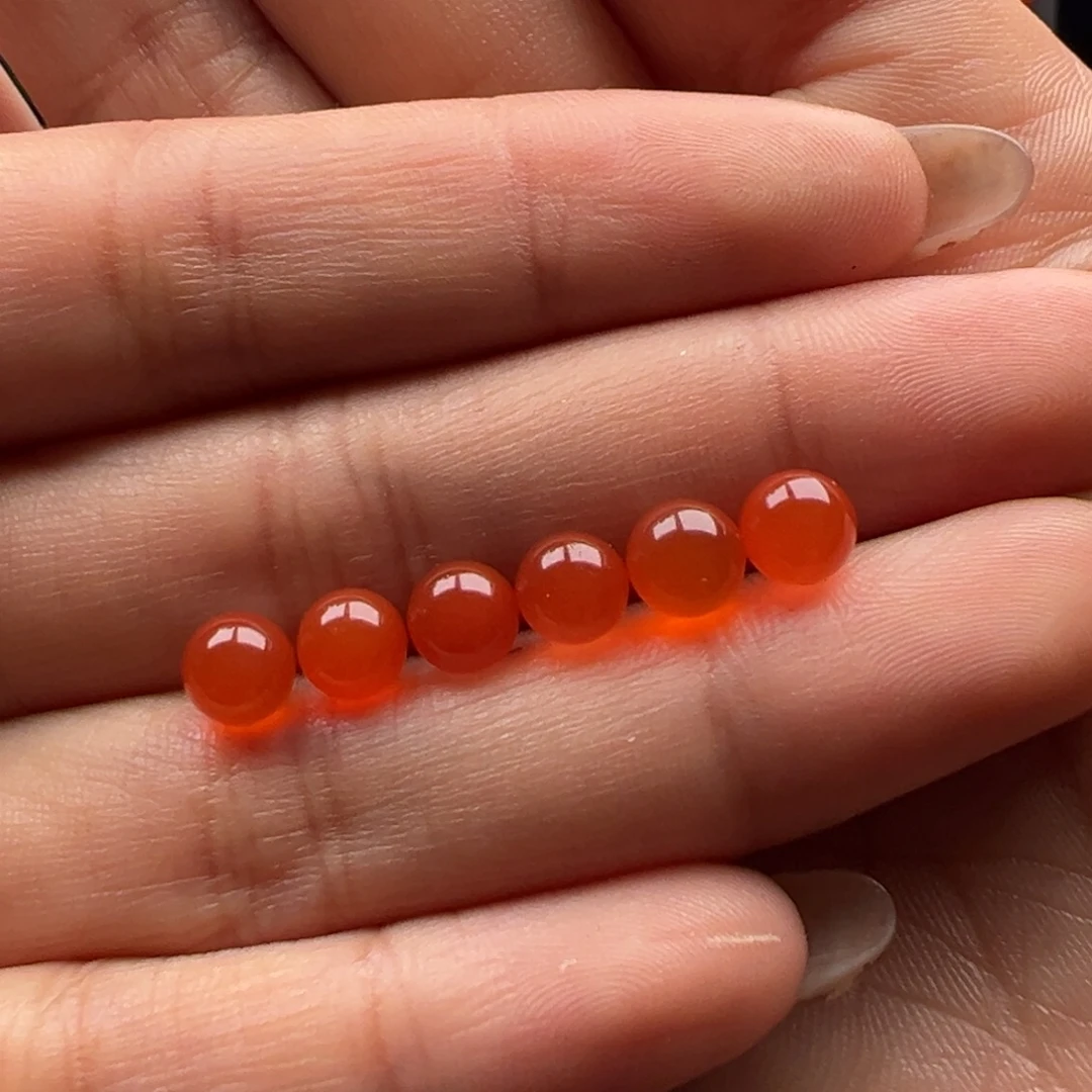 根***南红玛瑙未镶嵌圆珠5+