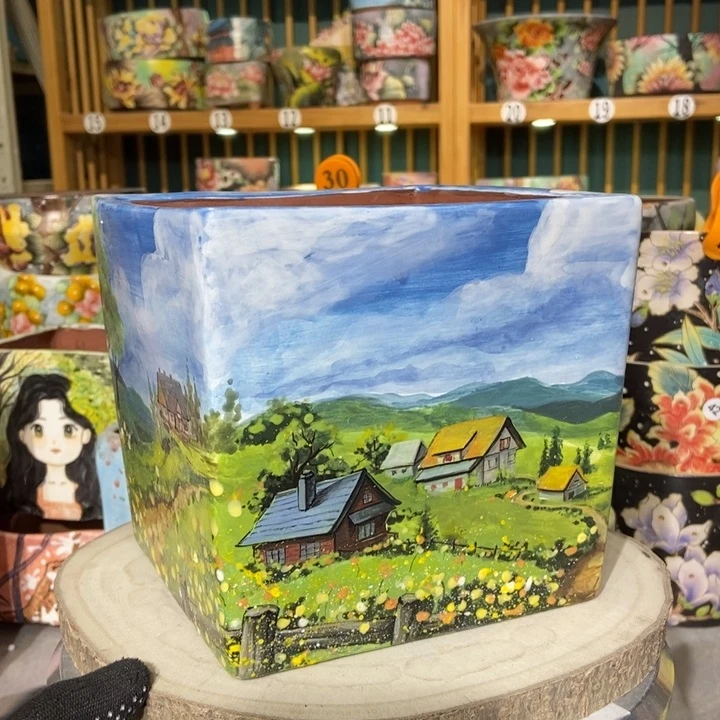 红陶景德镇艺术手绘作品