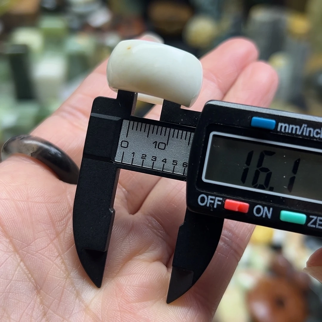 岫玉未镶嵌颈饰骨头白16口