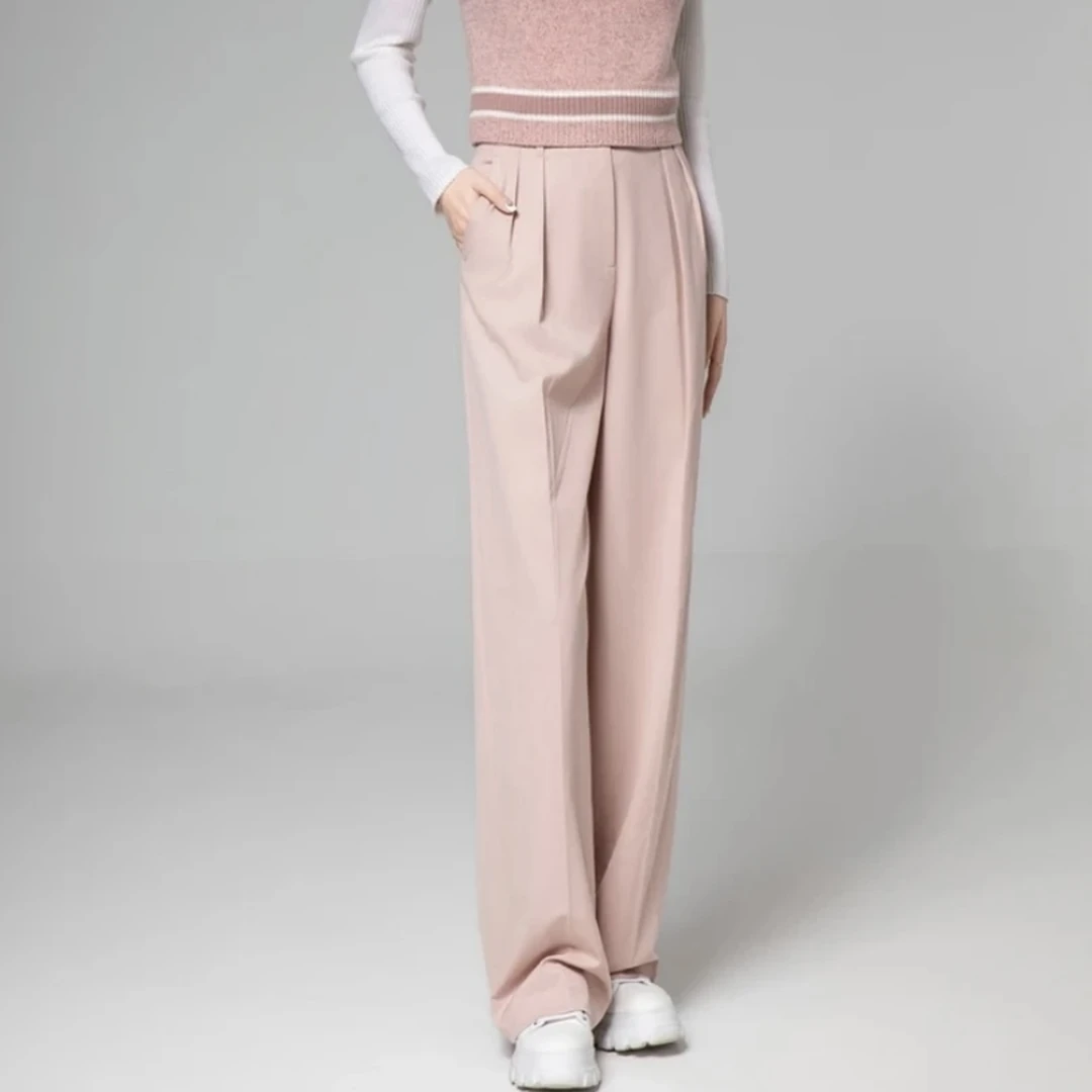 AMASS/阿玛施阿玛施新款气质时尚显瘦高腰阔腿裤5100549