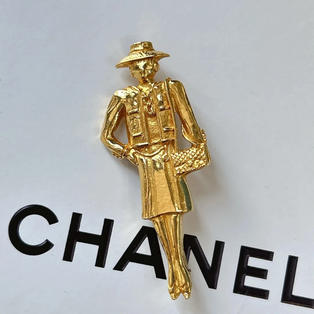 95新 Chanel/香奈儿 Chanel vintage香奈儿中古人像胸针