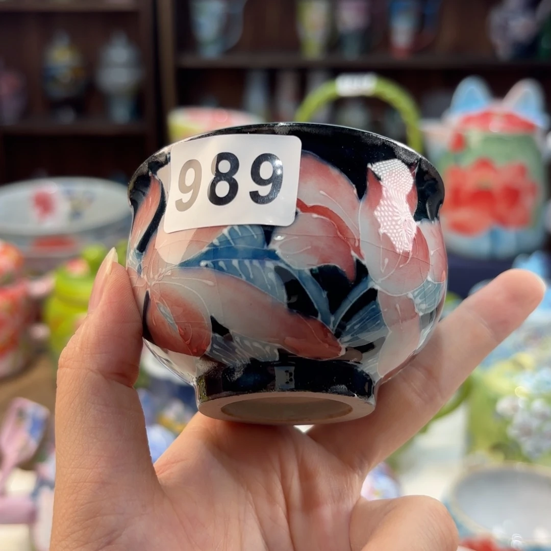 瓷片景德镇手绘高温釉下彩陶瓷茶具