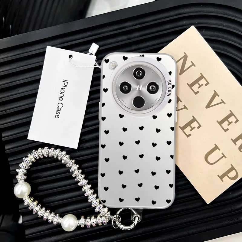 满屏爱心适用oppofindx8ultra手机壳x8s+彩银镭射findx8s卡通轻奢