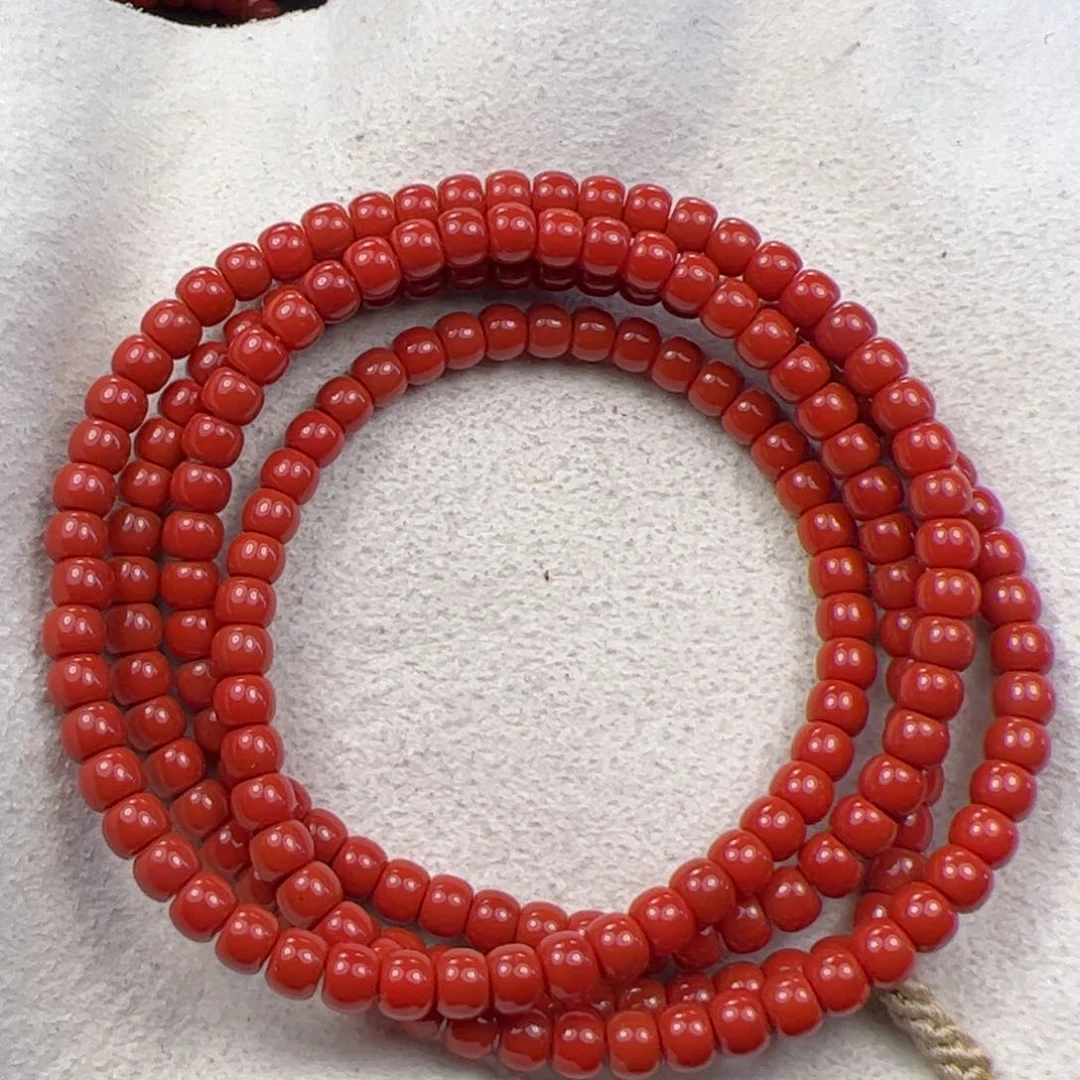 未镶嵌老型珠串南红玛瑙