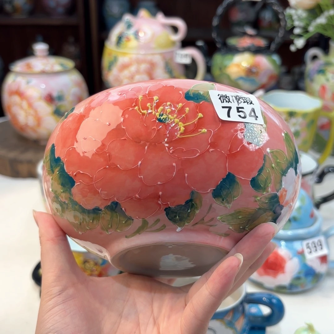 景德镇手绘高温釉下彩陶瓷茶具