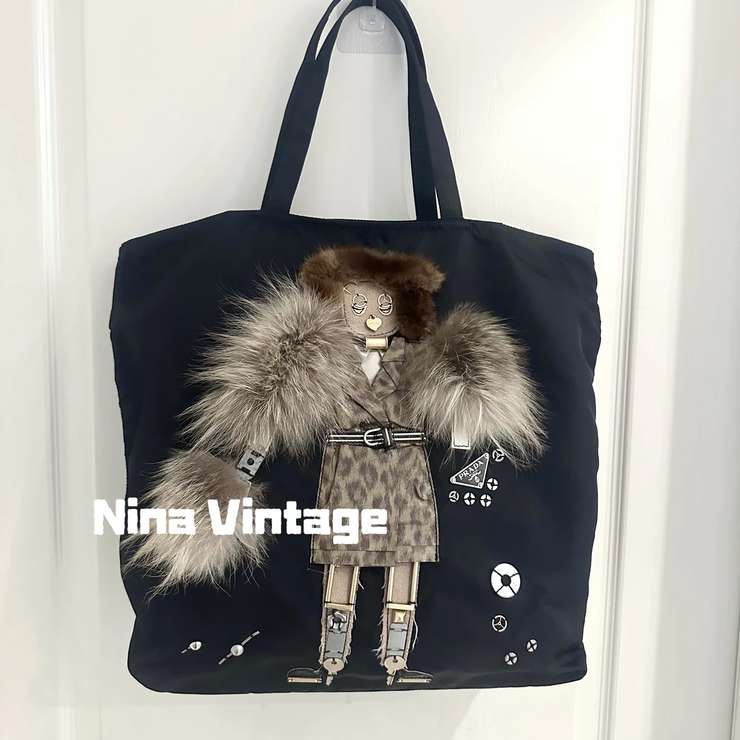 95新 Prada/普拉达 机器人托特单肩包