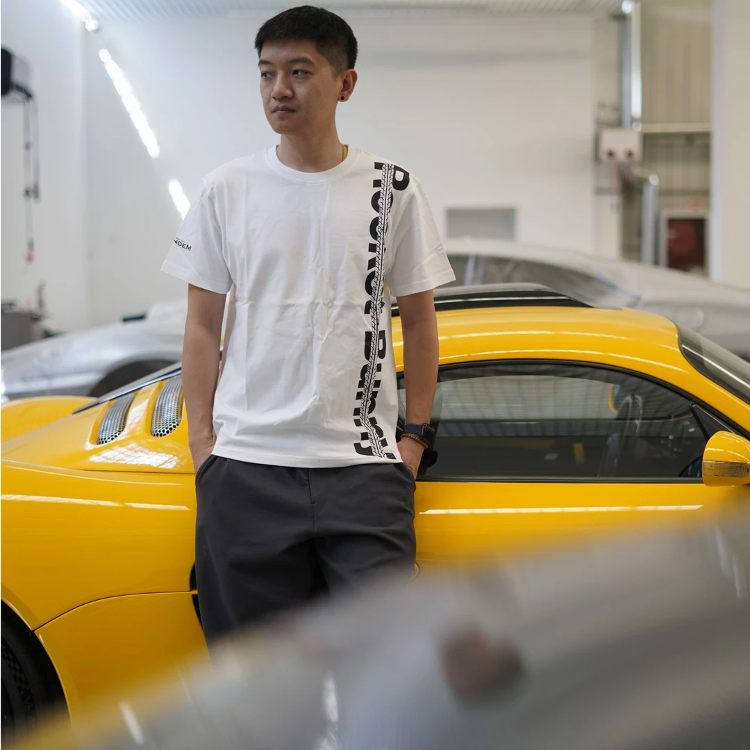 Pandem白色轮胎纹潮流T恤rocketbunny