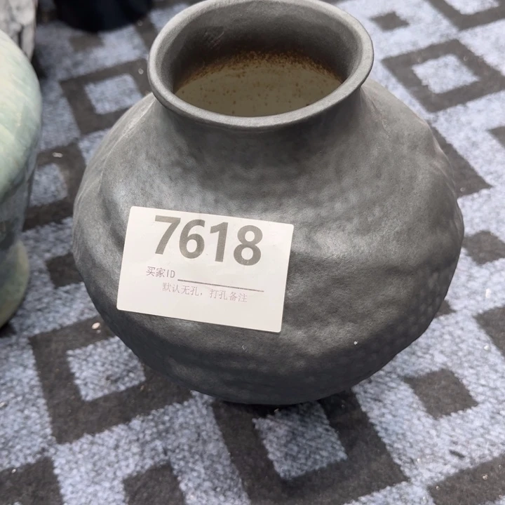 妮***中瓷片景德镇高温花器编码7618高28口8默认无孔