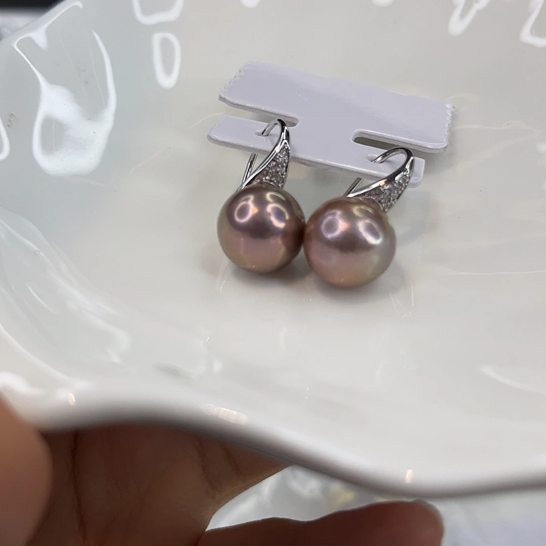 合金淡水珍珠耳饰