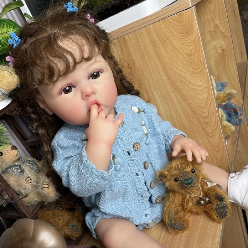 1月月植入头发全胶可下水新品仿真儿童玩具娃娃孩子生日礼物玩偶