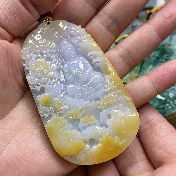 翡翠未镶嵌颈饰無*