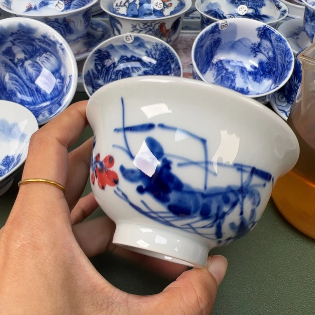 景德镇纯手工纯手绘茶具木木71