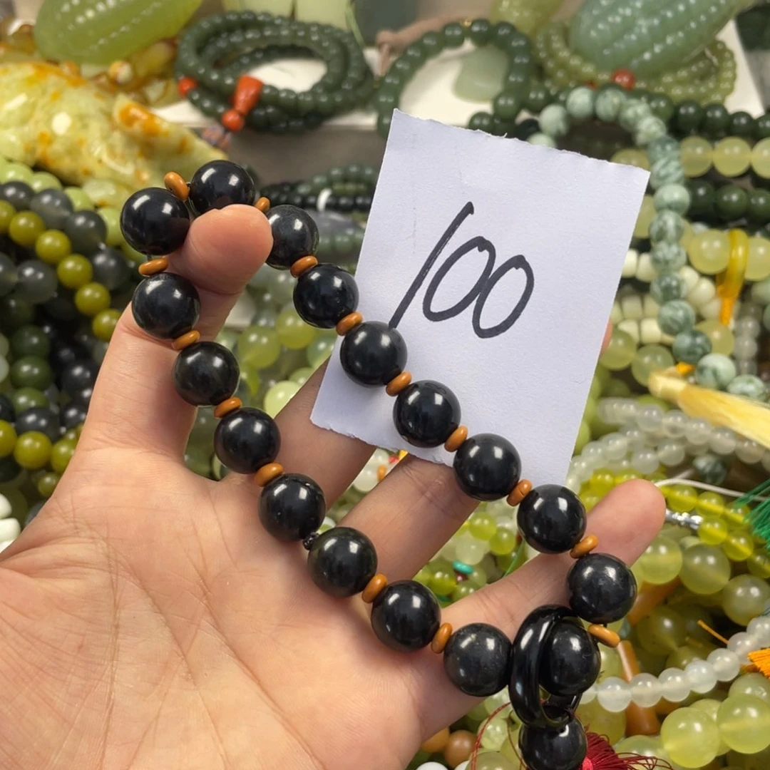 未镶嵌蛇纹石玉手链