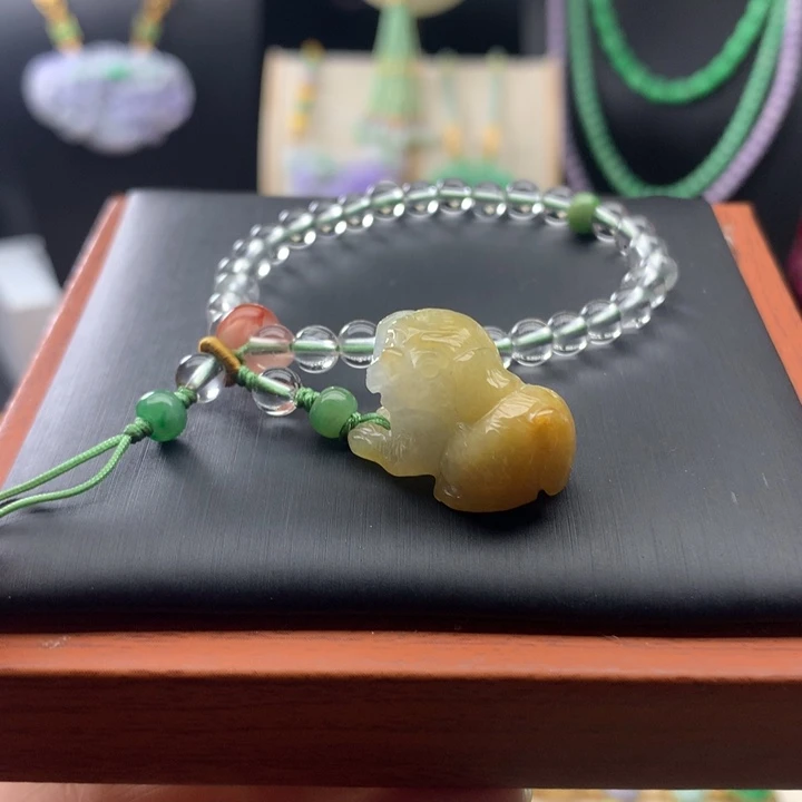 翡翠挂件未镶嵌翡翠手机挂
