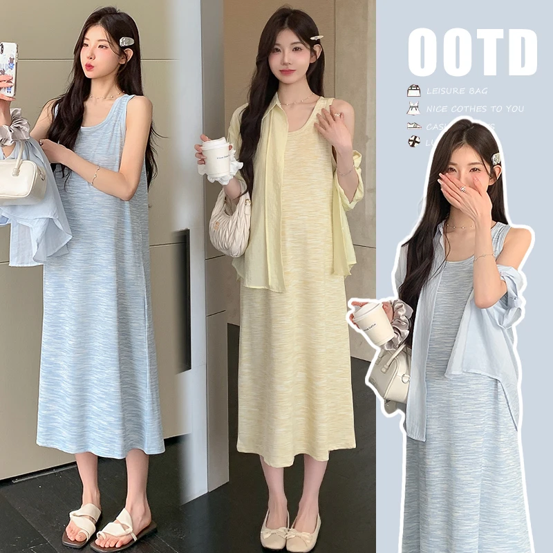 网红同款孕妇装夏装连衣裙子宽松时尚夏季孕妈装服装夏天裙子衬衣