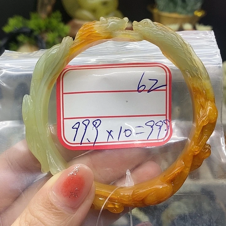 仙***爷蛇纹石玉未镶嵌手镯