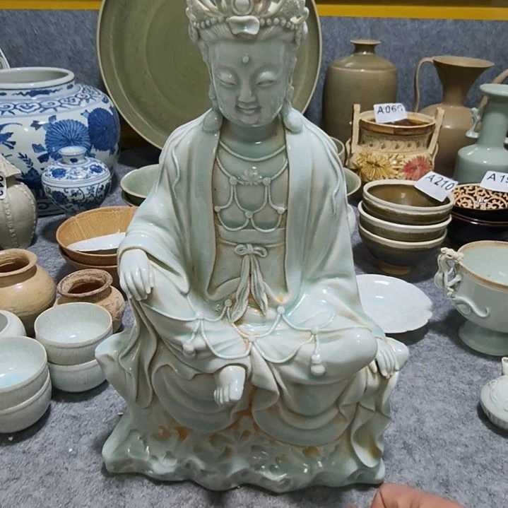 紫砂茶盘弱**体湖田人物像一件