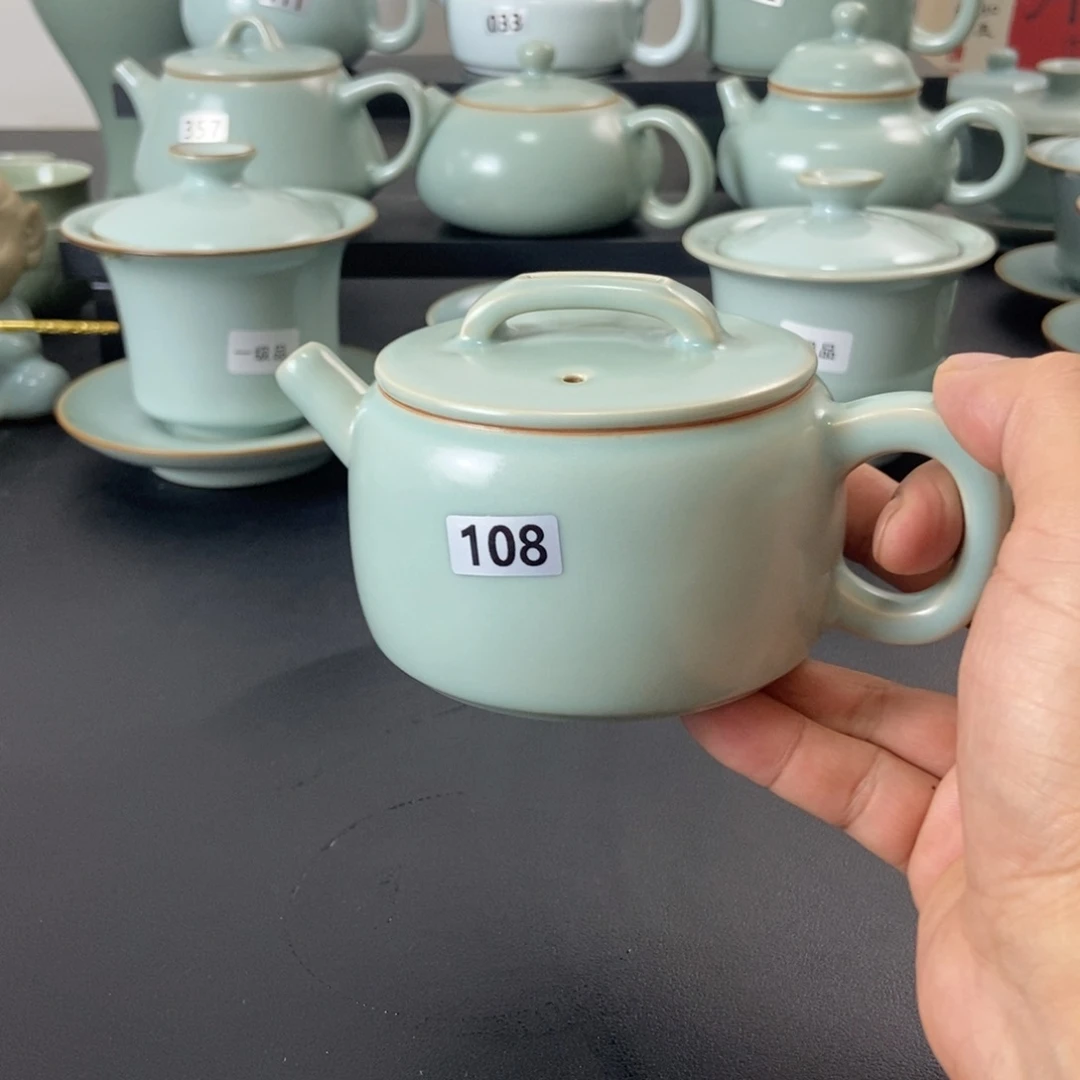 壶微瑕仿古釉手工汉瓦壶