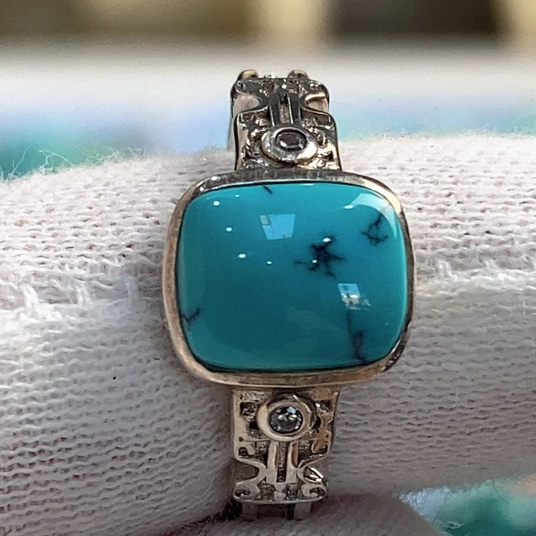 绿松石银S925镶嵌配饰