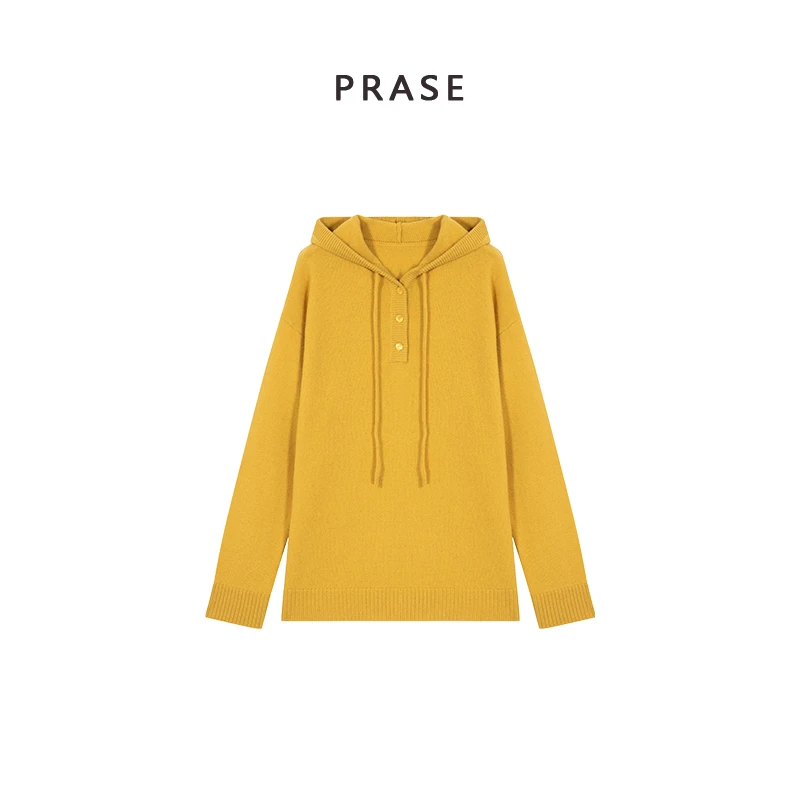 PRASE·噜【居家日记】微胖轻奢设计款春全羊毛针织衫PR502B70