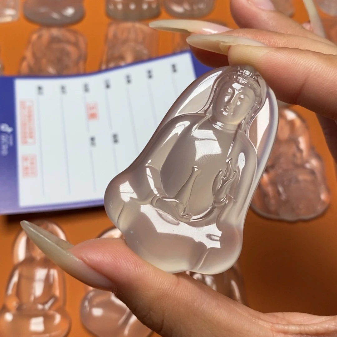 玛瑙/玉髓吊坠未镶嵌隔***高