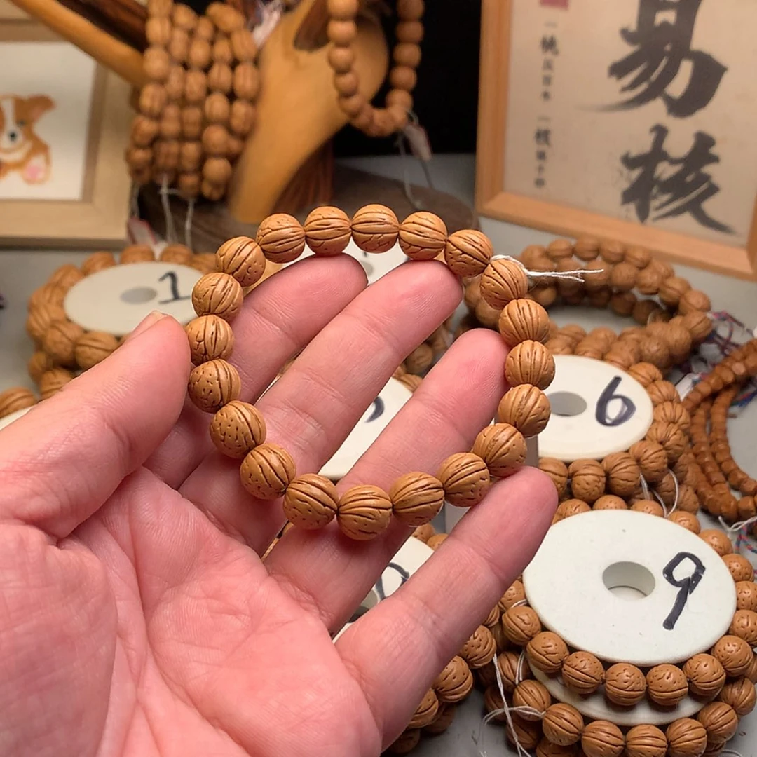 【闪购商品】桃核手串张*宁1.2金蝉子桃核手串货头