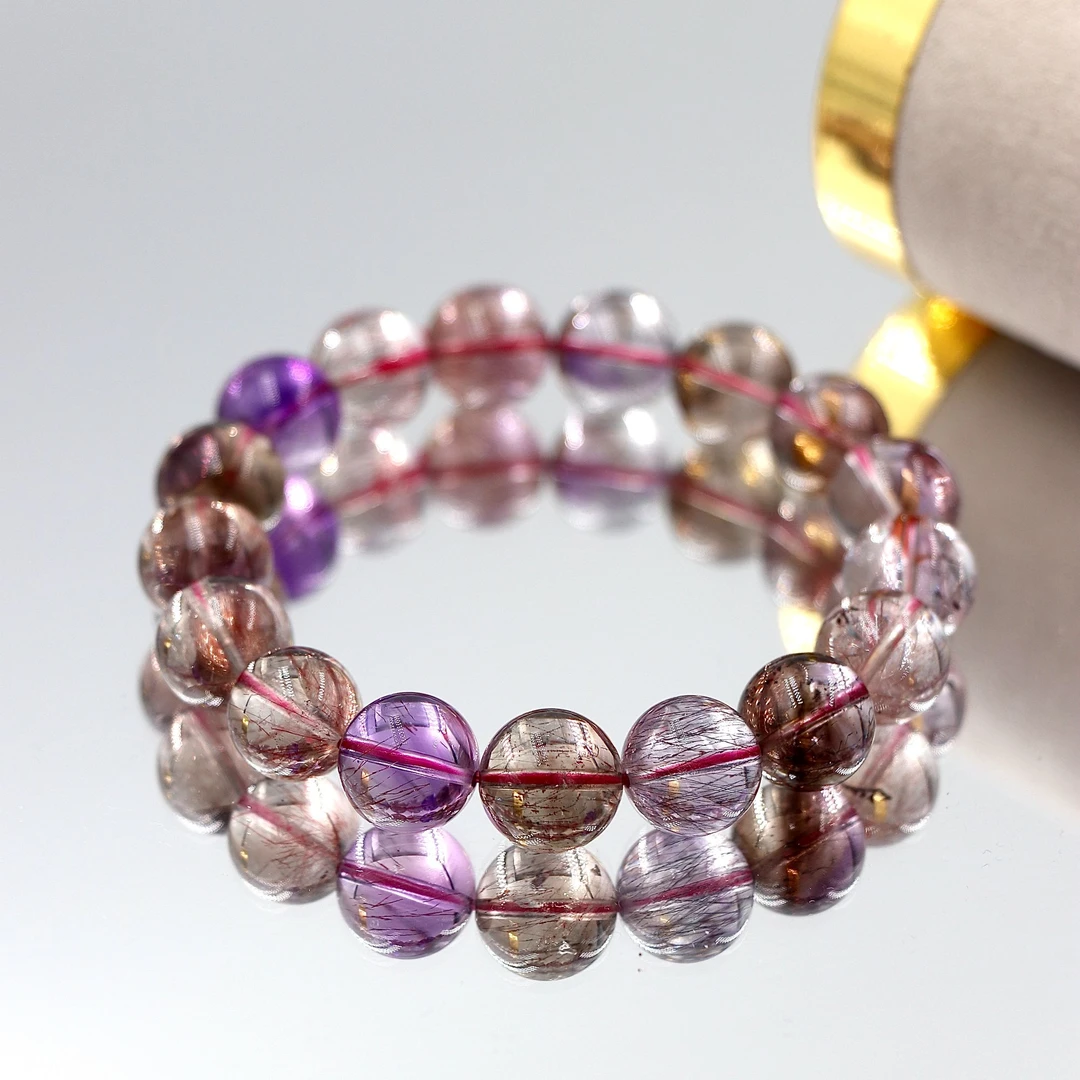 高阶净透体老矿三轮超七水晶手串C7735-尺寸可选-多样性发一