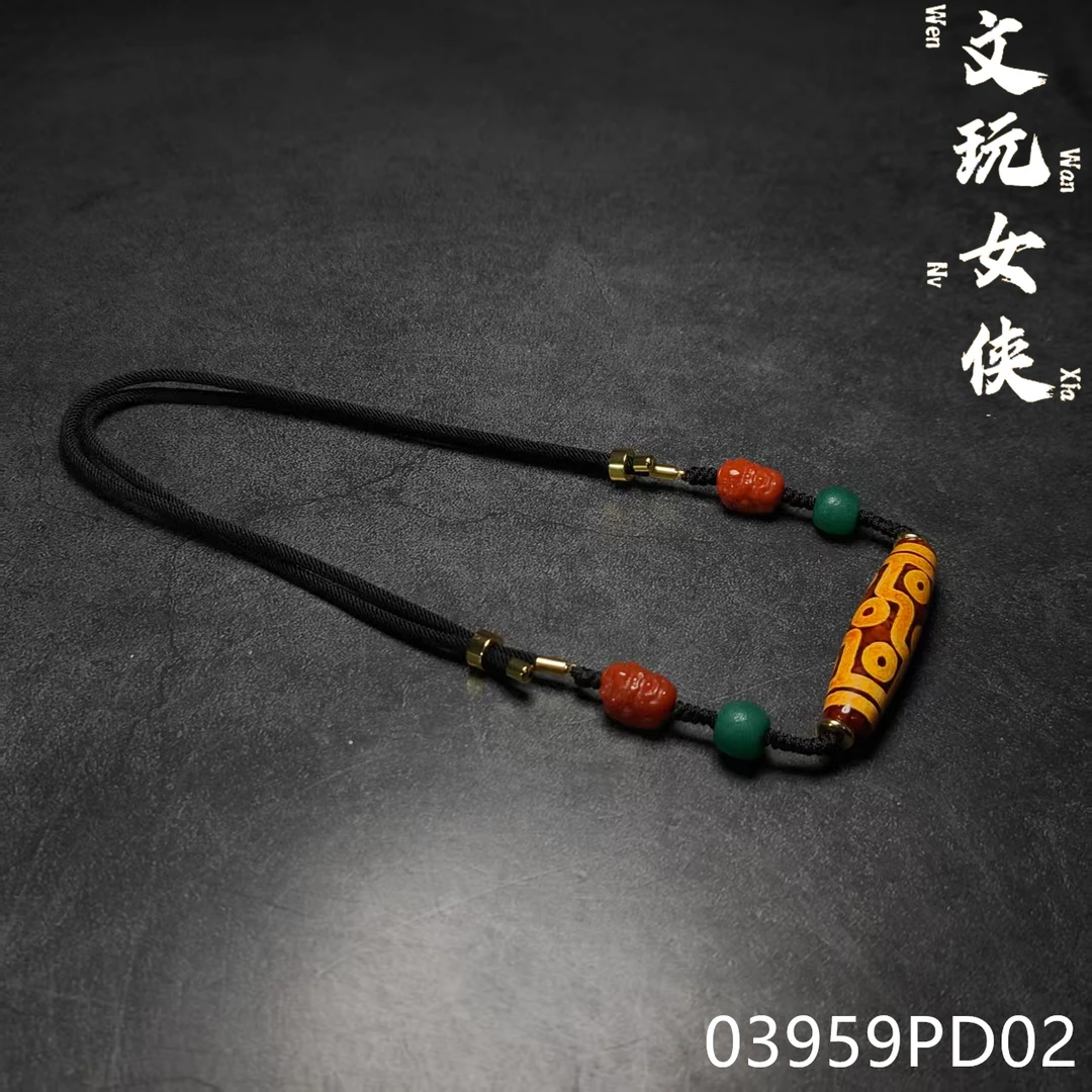 《文玩女侠慧慧》精品玛瑙吊坠13*55【九眼】【文玩探宝】03959PD02H3-6