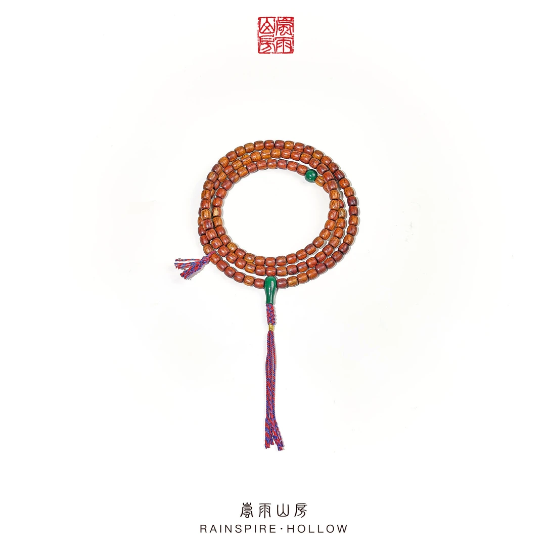 海南黄花梨108直切手持手串项链素串  6mm