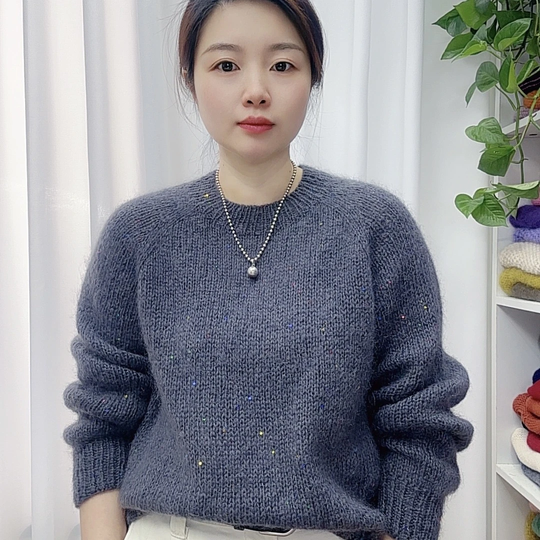 织春彩羊毛马海桑蚕丝同款毛线（50克）鑫霞美阁 手工毛线手编线DIY