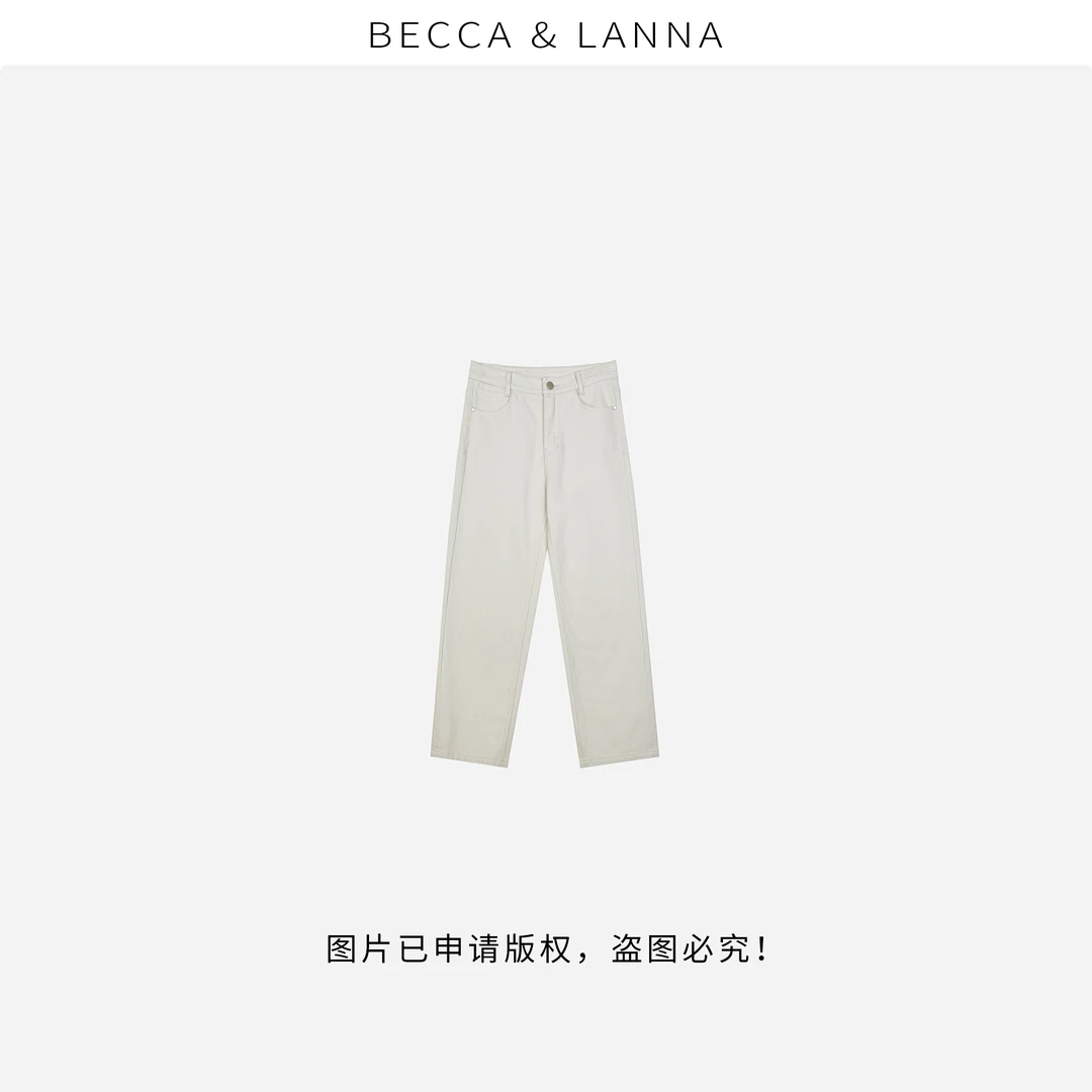 D0097 女士春季休闲百搭法棍白牛仔裤 女装Y96