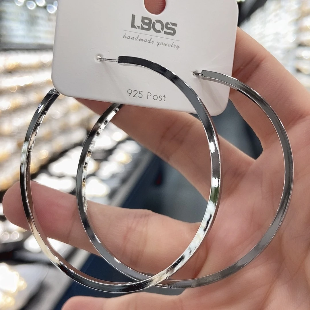 铜合金无925银经典耳圈6cm左右