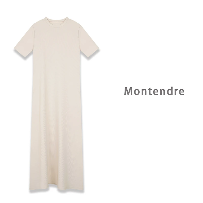 【胖虎家】夏季新款 M 极简高级宽松显瘦优雅洋气长款连衣裙