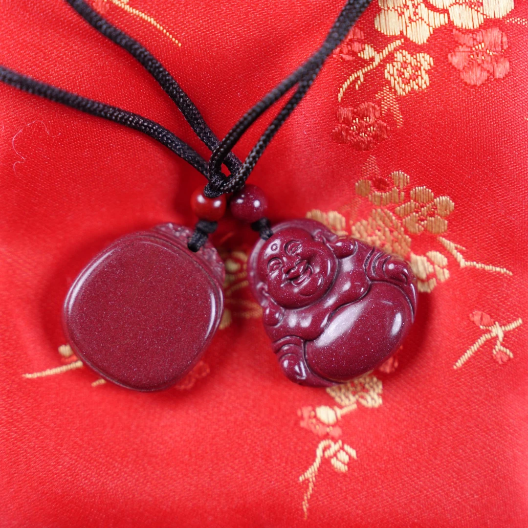 含辰砂工艺品含砂工艺品天然辰砂项链朱砂项链