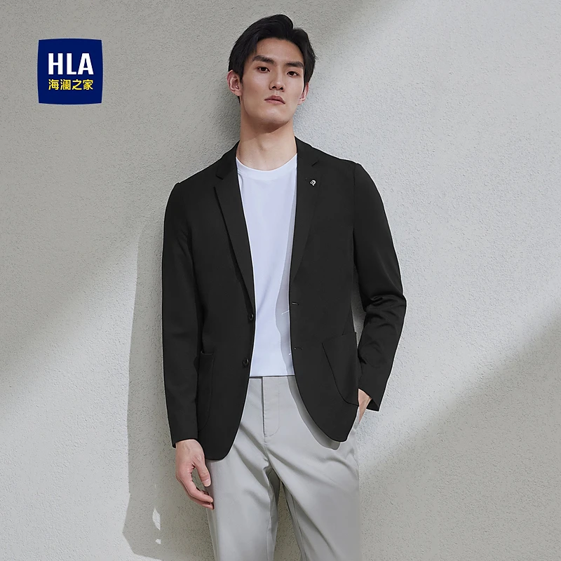 【轻旅系列】HLA海澜之家西服男纯色易打理休闲西装外套男