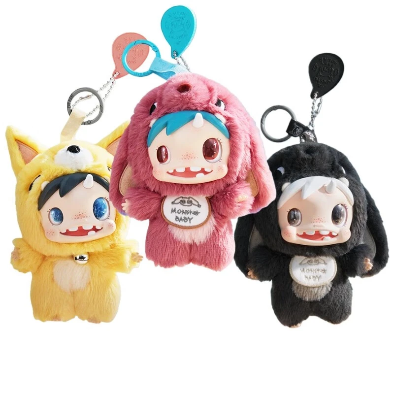 怪物收藏盲盒搪胶毛绒挂件公仔玩偶手办玩具周边女孩礼物摆件挂饰