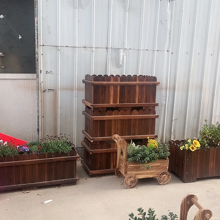 实木80/40/40两个实木防腐花箱